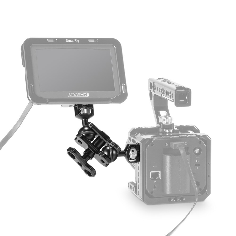 SmallRig DSLR Kamera Magie Arm mit Doppel Ballheads (1/4 "& 3/8" Schrauben) einstellbare 360 grad Ball Kopf Monitor Halter 2212