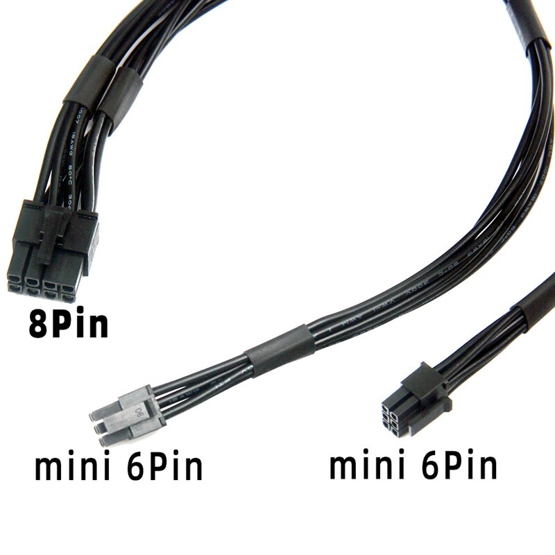 2 Stuks Dual Mini Pci-E 6-Pins Naar 8-Pins Pci-E Power Kabel Y Splitter Voor Mac Pro video Card