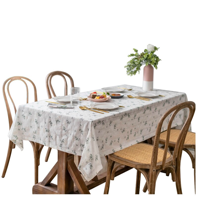 Encaje blanco mantel de mesa de flores bordado mantel para Picnics boda mesa cubre mantel Rectangular Pastoral