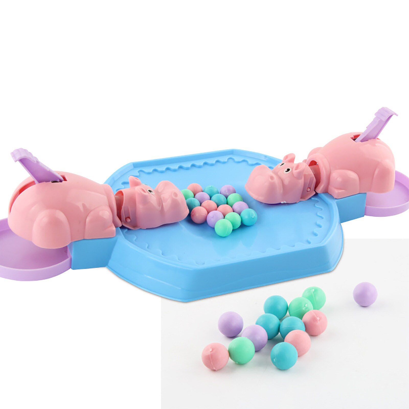 Hippopotamus loves to e at balls, peasy and marbles,2-person educational toy Juguetes novedosos Jouets fantaisie детские игрушки