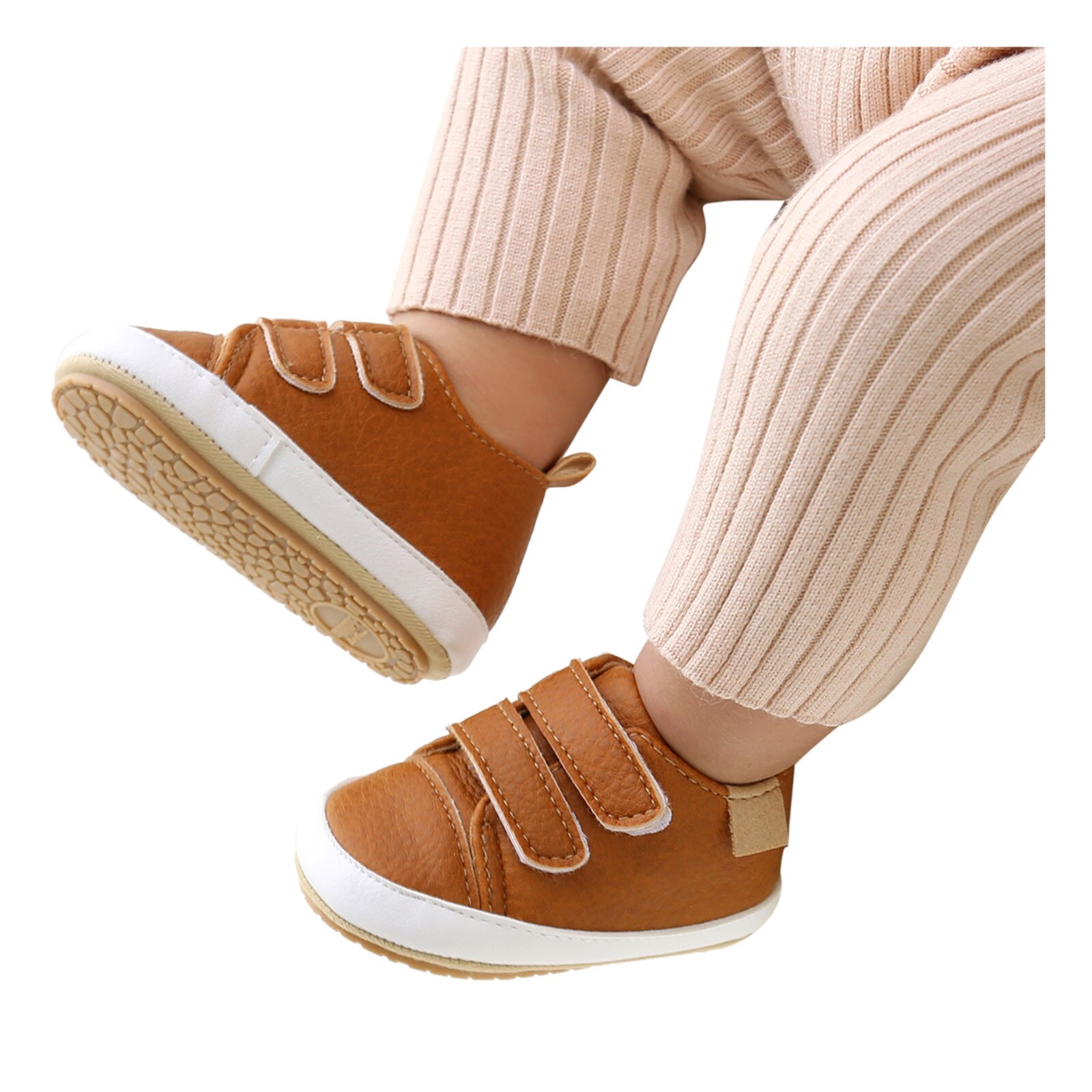 Infant Baby Girls Boys Walkers Shoes Sneaker Leather Soft Anti-slip Rubber Sole First Walkers