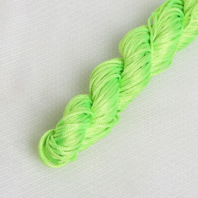 24meters Length & 1mm Diameter Chinese Knot Macrame String Wire Cord Thread for DIY Necklace Bracelet Braided String: Light Green