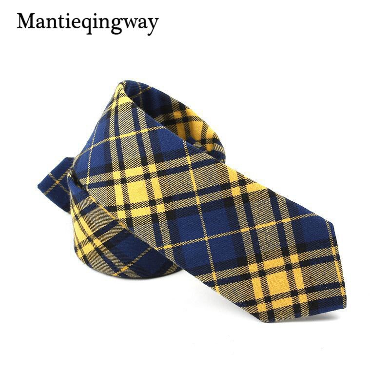 Corbatas de lazo a cuadros de 6cm estilo inglés para hombres y mujeres corbatas para boda Formal Wear Business Suit corbatas de algodón flaco