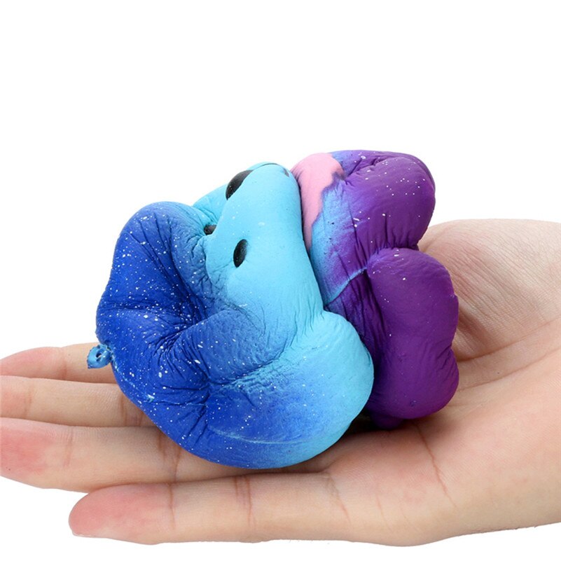 Adorable Squishies Galaxy cachorro de crecimiento lento fruta perfumada alivio del estrés juguetes anti-estrés D4