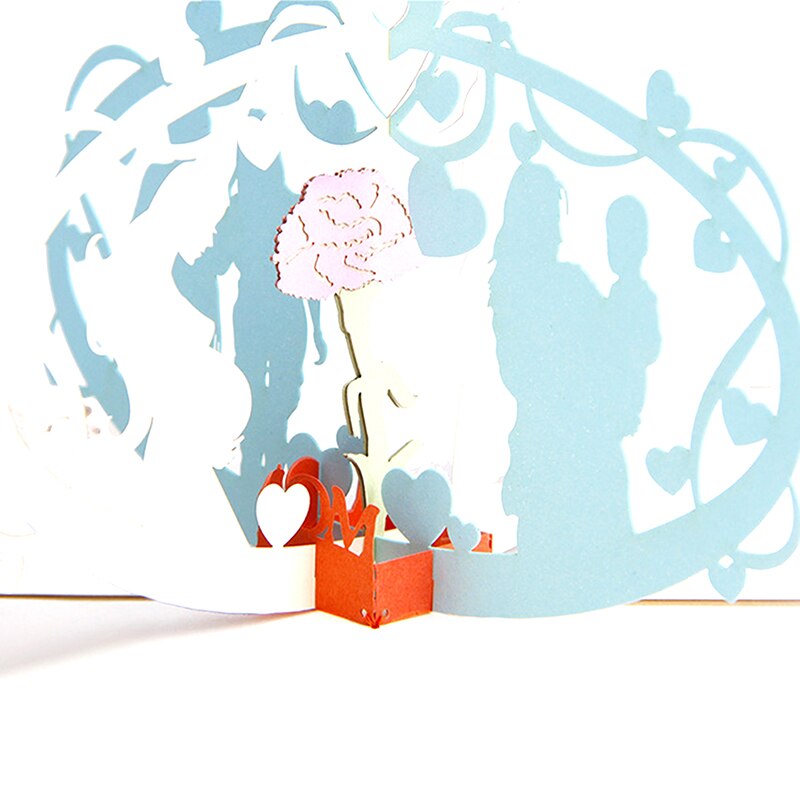 3D Mother's Day Pop Up Cards Flowers Card Thank You Greeting Card Mom