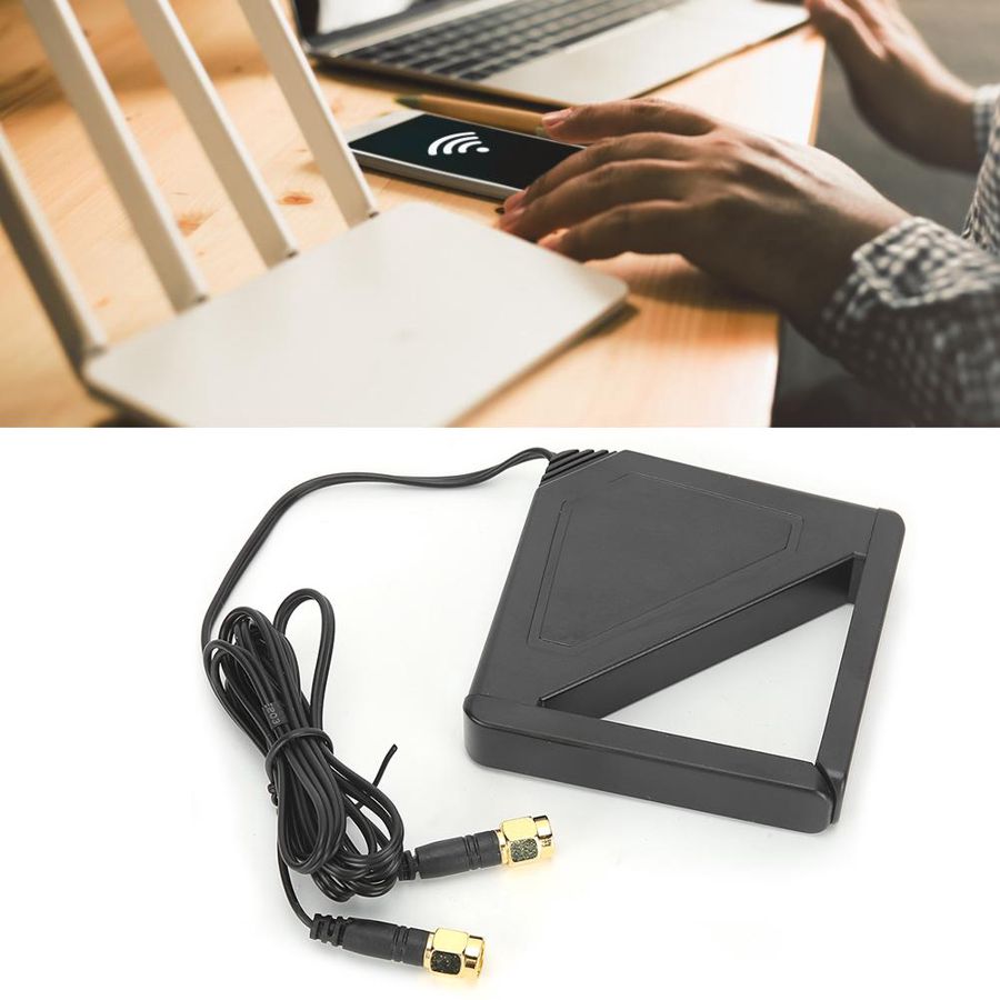 Desktop Antenna Horn 90 Degree Rotating Dual Frequency 2.4G/5G External Wifi Antennas