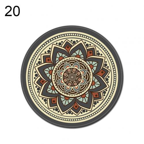 1Pcs Vintage Bohemian Patroon Ronde Computer 3D Spel Tapijt Muismat Mat Antislip Mousepad: 20