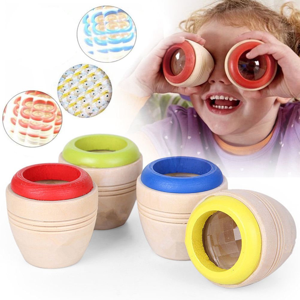 Kinder Holz Kaleidoskop Pädagogisches Spielzeug Magische Bee Augen Wirkung 