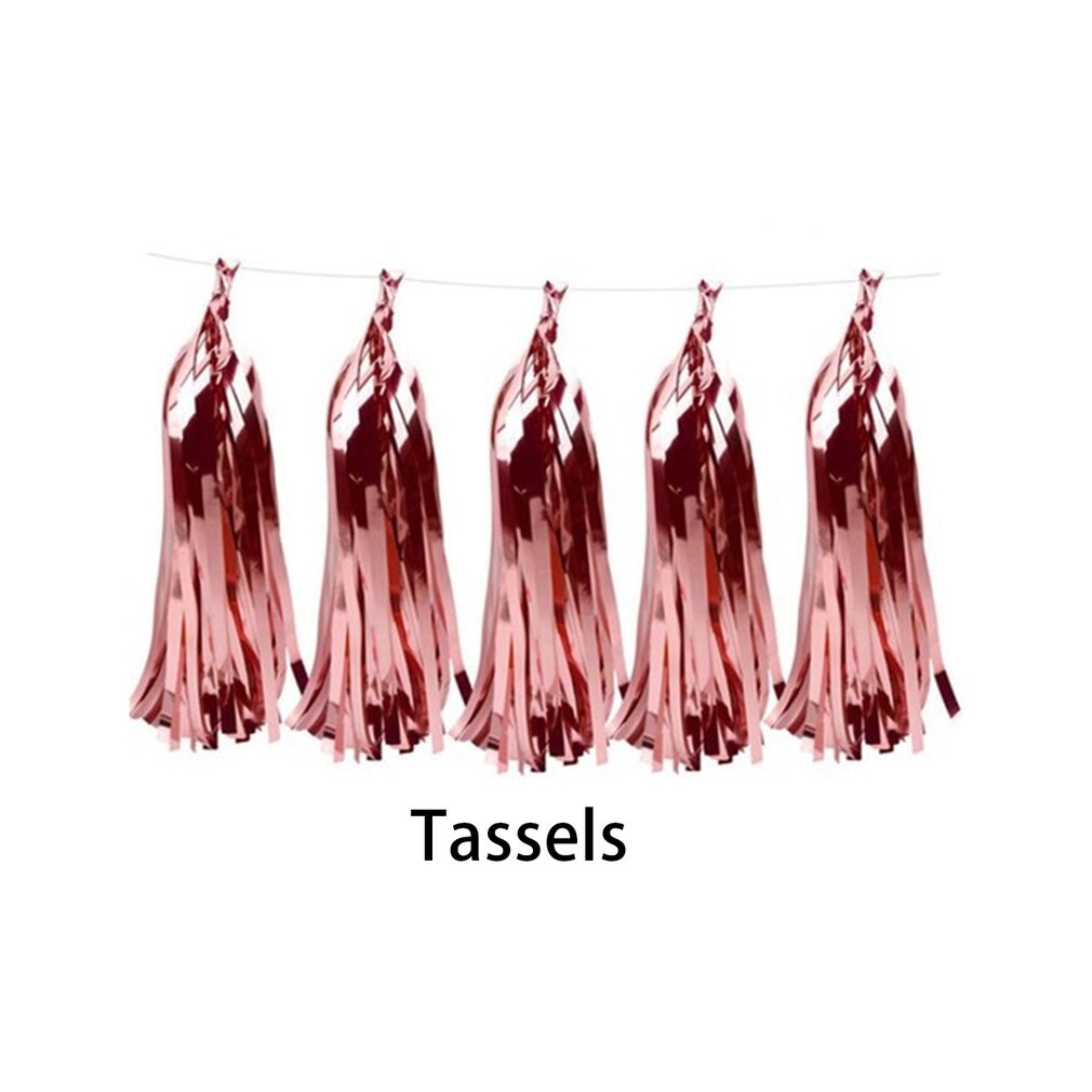 Rose Gold Birthday Party Decorations Happy Birthday Banner Confetti Balloon Latex Balloon Rolls Balloon Ribbon