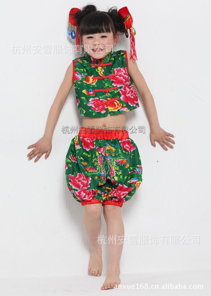 Children's Performance Clothing Nationality Children Dance Dress Minority Nationality Clothing Dance Costume: 1 / 120cm