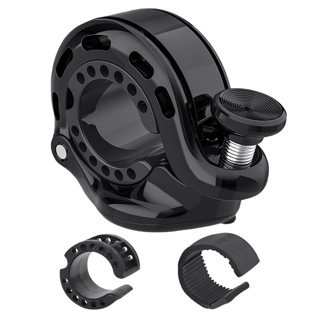 5-1 Juego de timbre de bicicleta para Apple AirTag aleación de aluminio MTB bocina de ciclismo antirrobo timbre de manillar de bicicleta para bicicleta de carretera Ebike MTB: Blanco