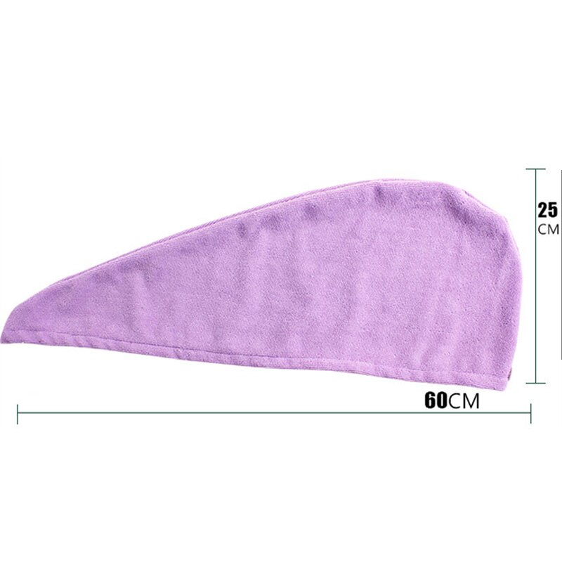 Asciugacapelli avvolgere microfibra dopo doccia asciugamano da donna asciugatura rapida cappello per capelli cap turbante testa avvolgere accessori da bagno per la casa 60X25CM