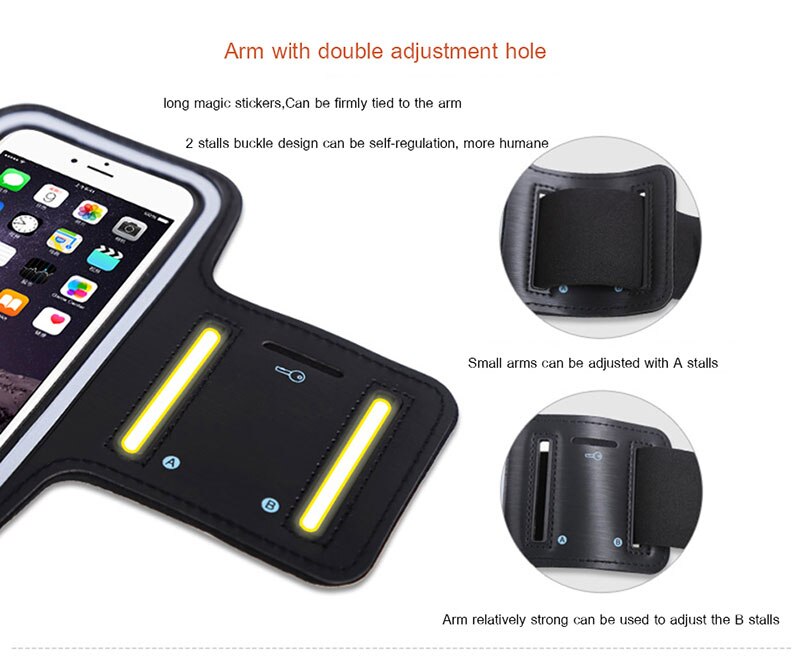 Zwart Waterdichte Gym Armbanden Voor meizu 16th x8 note 8 16X16 th Plus 15 m6 Pro 7 v8 6 MX6 M15 6 s Arm Band Bag Case run sport