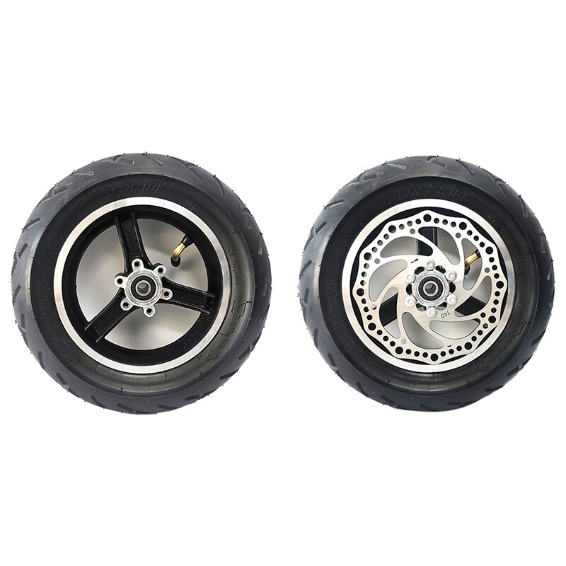 10 Inch Vacuum Tire 10X3.0 Electric Scooter Rear Tire with Wheel Hub Disc Brake Set Scooter Back Tyre
