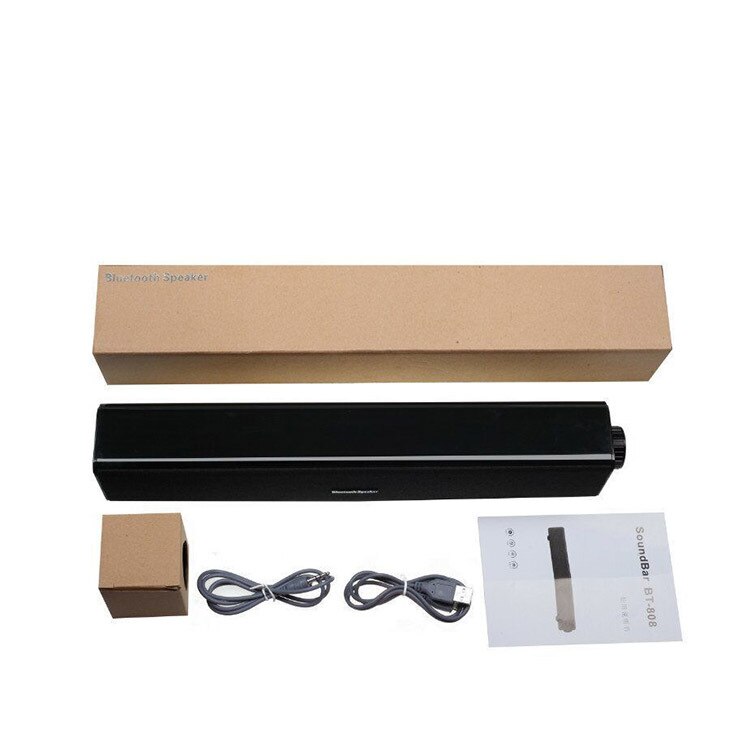 Bluetooth boombox subwoofer højttaler 20w genopladelig soundbar tv subwoofer bas højttaler bærbar support tf aux til computer