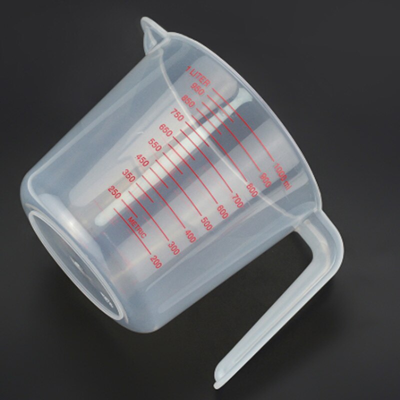 1000Ml Maatbeker Bakken Gereedschap Keuken Tool Plastic Maatbeker Hulpmiddel Cup Met Schaal