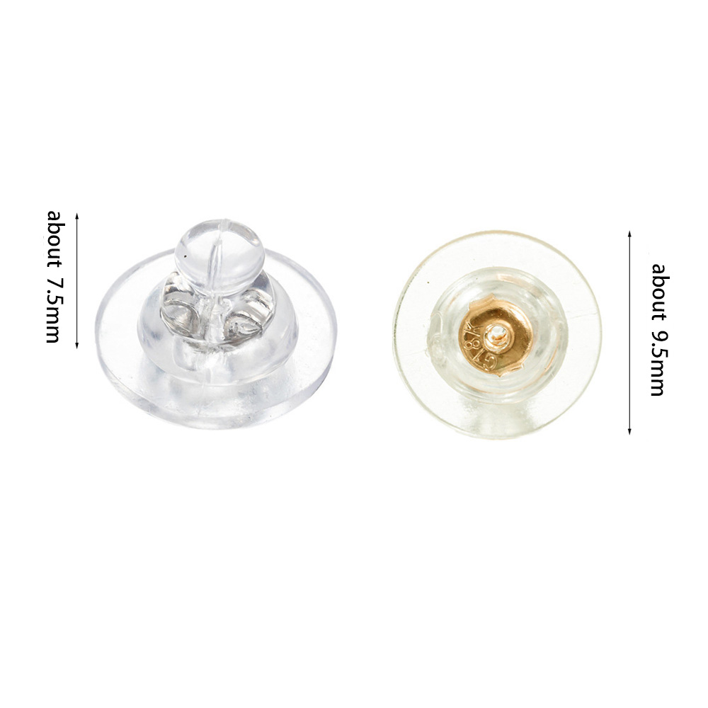 Tapones de silicona de para pendientes, Tapones Redondos para los oídos, tapas bloqueadas, mangas para pendientes, accesorios para la fabricación de joyas, 10 Uds.