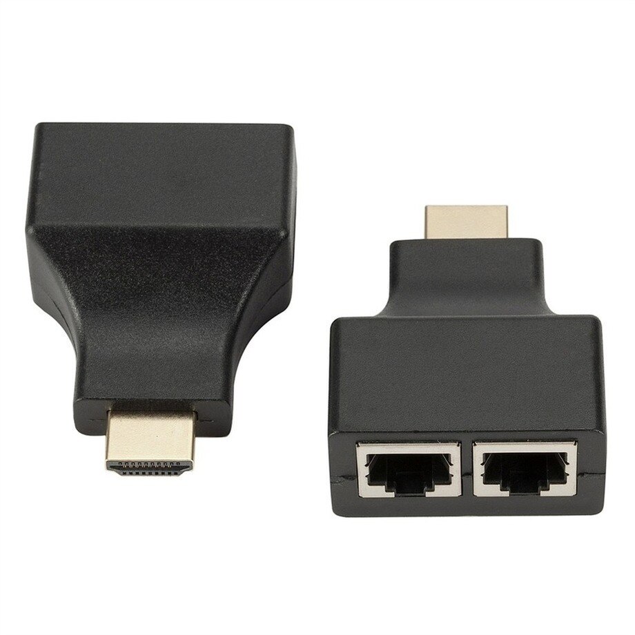 PzzPss 30M HDMI-Compatible Extender Dual RJ45 CAT5E CAT6 UTP LAN Ethernet HDMI-Compatible Repeater 1080P For PS3 STB HDTV HDPC