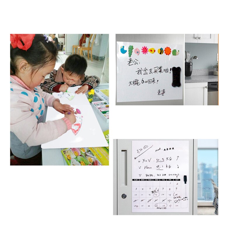Erase Drawing Board Message Board Soft Whiteboard Fridge Sticker Magnetic Board Home Office