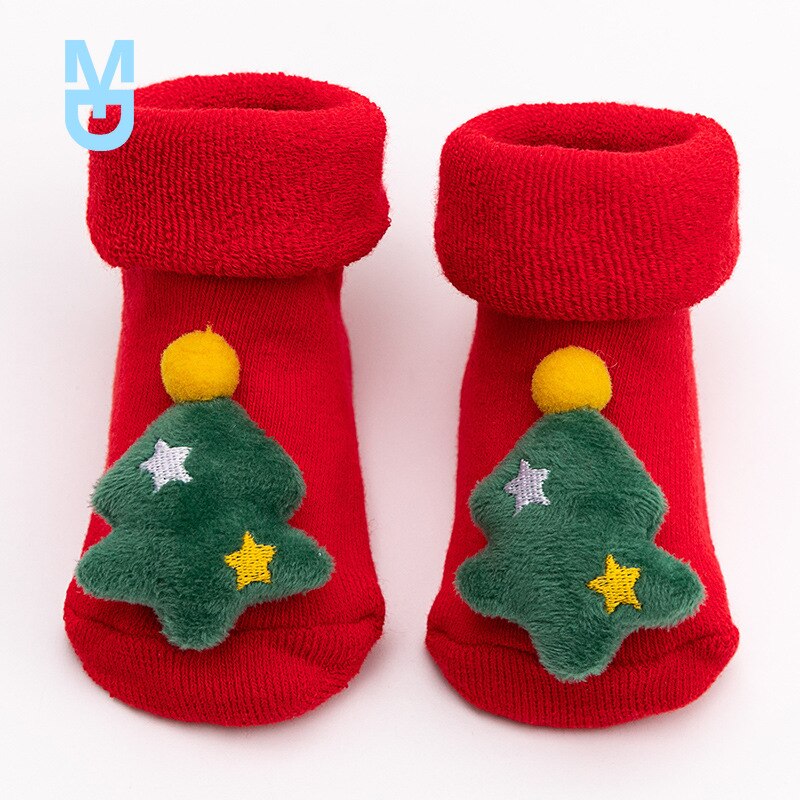 Kids Children's Socks for Girls Boys Thicken Print Cotton Toddlers Baby Christmas Socks for borns Infant Short Socks Clothin
