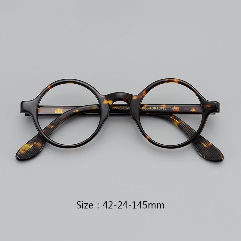 Acetate Small Round Glasses Men Vintage Transparent Spectacle Frames Women Optical Myopia Prescription Eyeglasses Clear Eyewear