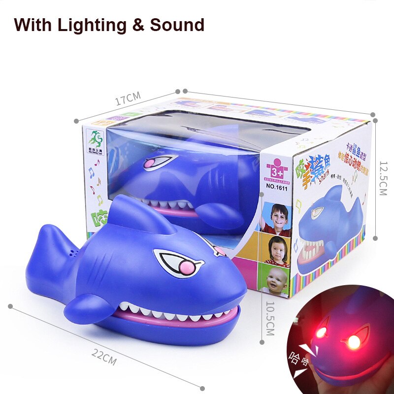 Crocodile bouche dentiste grande bouche Crocodile mordre doigt jeu drôle soulagement du Stress Gags jouets avec lumière et son enfants: Shake sound