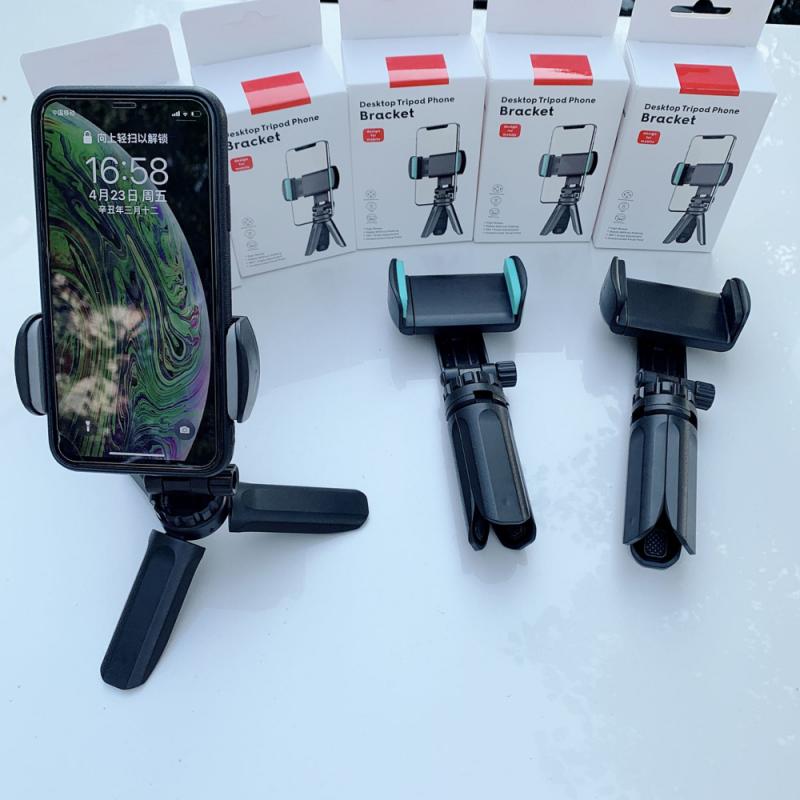 Taitettava puhelinjalustateline kannettava kolmijalka 360 ° kääntyvä puhelinteline gopro iphonelle samsung xiaomi huawei puhelin