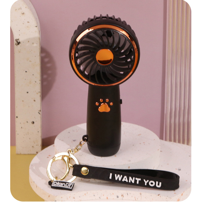 Porte-clés ventilateur Portable suspendu, Mini ventilateur Portable, Rechargeable USB, pour la maison, pour femmes et étudiants: SQ2245-Black-1