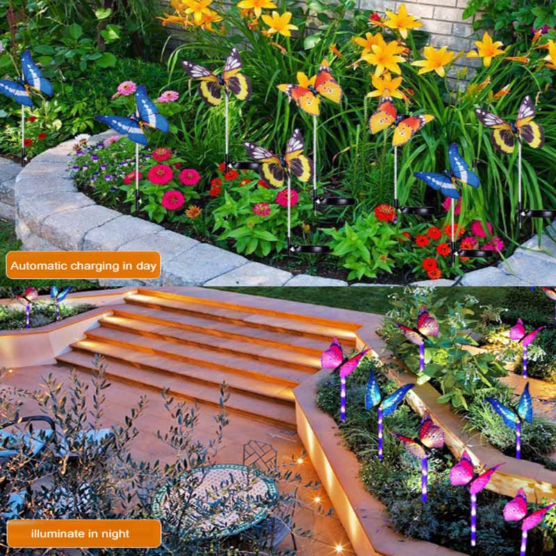 Vlinder Solar Power Led Light Outdoor Tuin Gazon Lamp Decor Fairy Light Tuin Vlinder Tuinieren Decoratie Accessoire