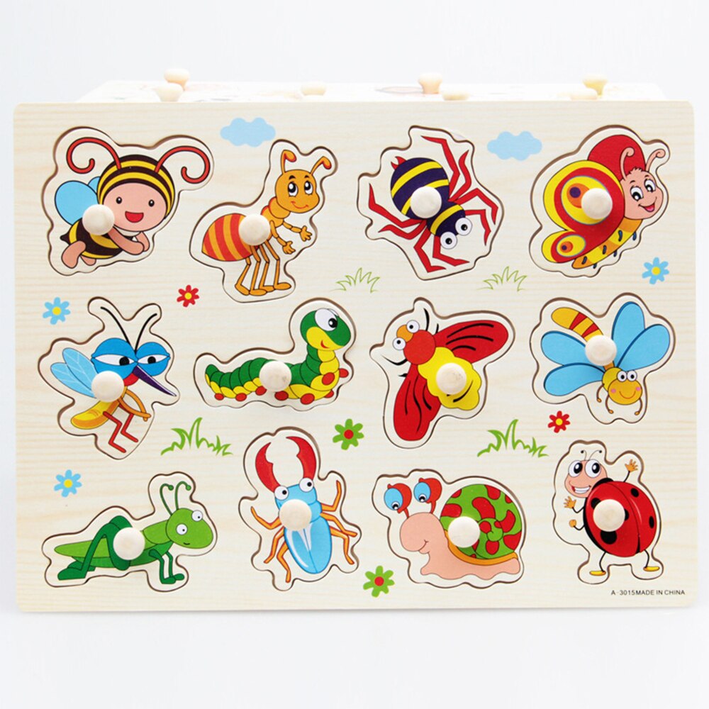 30cm Kid Early Educational Toys Baby Hand Grasp Wooden Puzzle Toy Alphabet And Digit Learning Education Child Wood Toy: 09