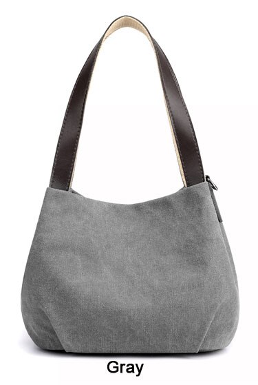 Ladies Crossbody Bag Canvas Women Shoulder Bag Hobo Vintage Messenger Bag Purse Canvas Women Handbags Designers Casual Big Totes: gray