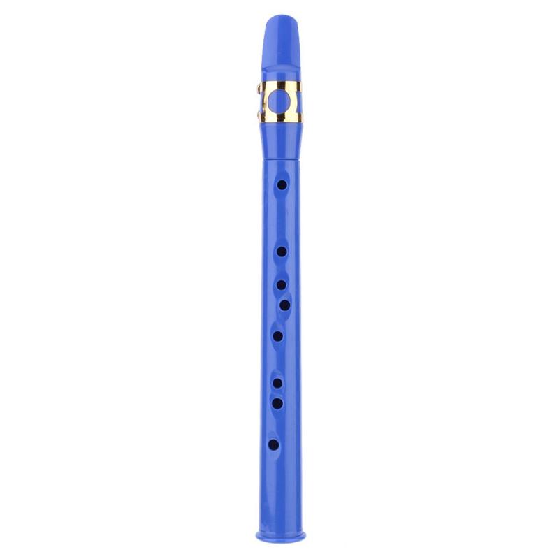 Mini Portable Pocket Bb Saxophone Sax Woodwind Instrument with Carrying Bag: blue