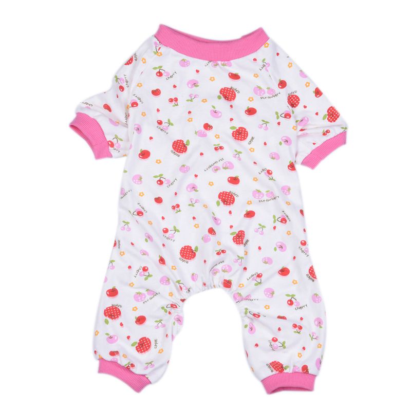 Schattige Pony Hond Print Pyjama Comfy Katoen Pet PJS Shirts Roze Blauw Honden Kleding En J