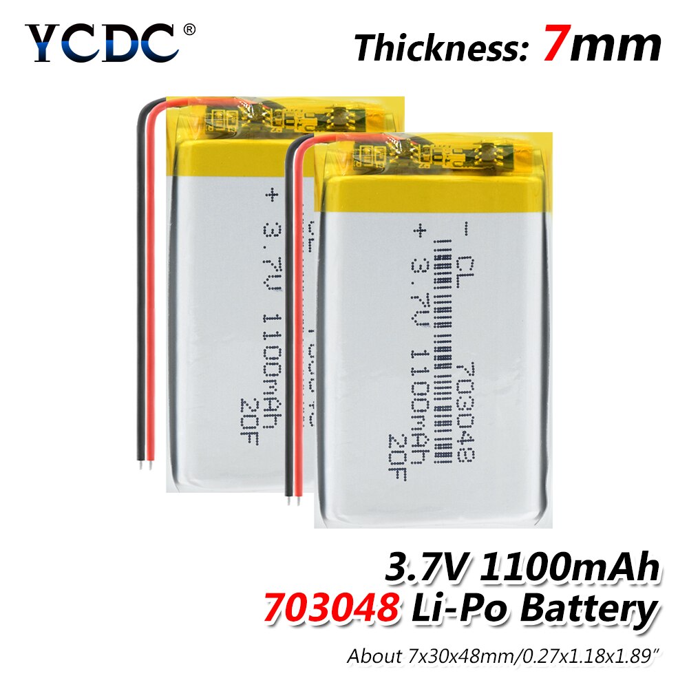 3PCS 3.7V 1100mAh Lithium Battery For SG700 DM107S S169 Drone — Replacement Batteries, Black