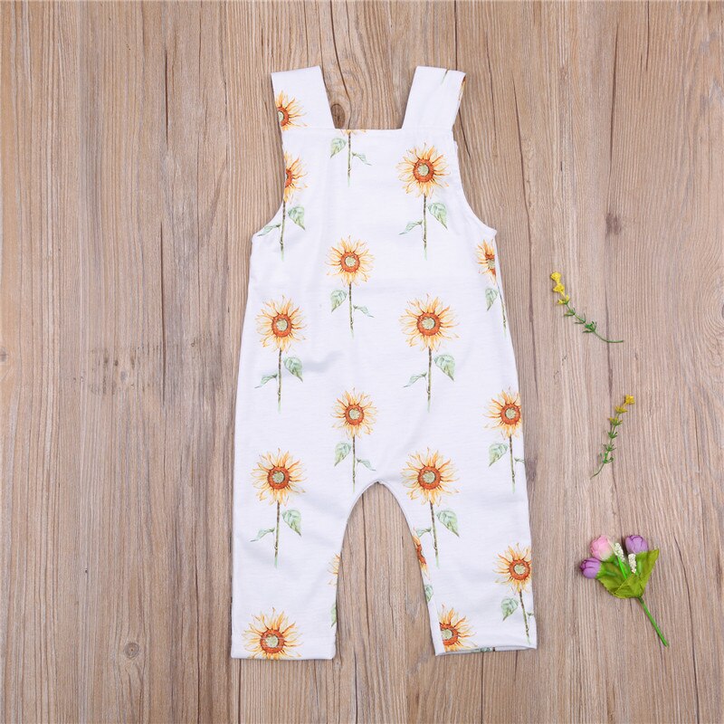 Combinaison d'été sans manches pour bébé garçon et fille, barboteuse à bretelles Spaghetti, imprimé floral