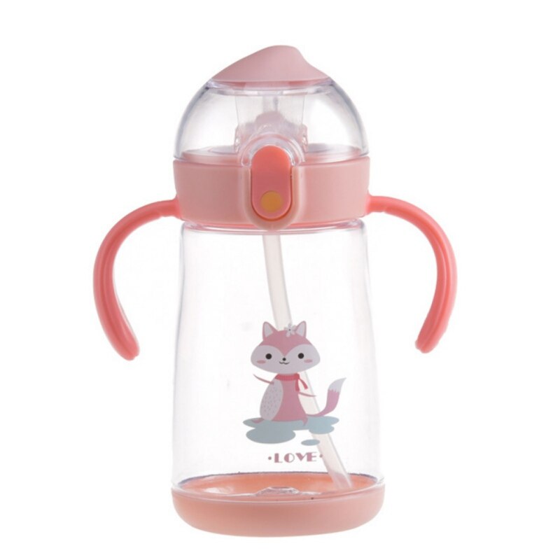 Babys drikkekop baby drikkekop halm kop studenterrem drikkekop 380ml bpa gratis: Ap