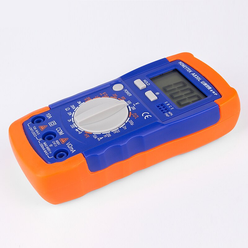 MiNi Digital Multimeter Tester AC DC Voltmeter AC Ammeter Frequency Resistance LED Measure With Stand LCD Backlight With Probes