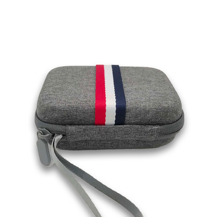 Oortelefoon Zak Headset Hoofdtelefoon Storage Case Multi-Fuction Beschermen Oordopjes Data Oplaadkabel Opbergdozen: GREY