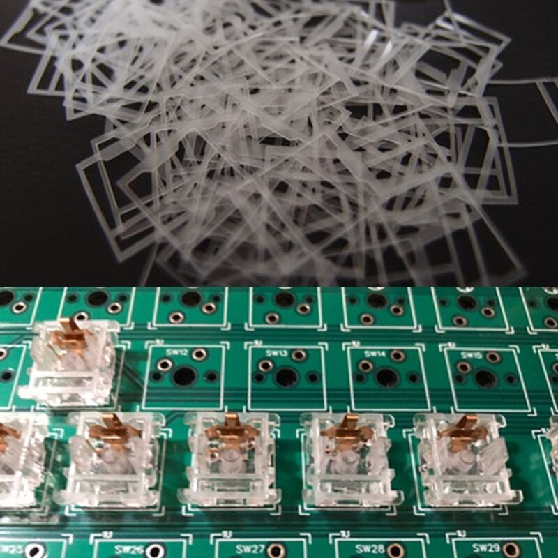 120pcs/Pack Clear MX Switch Film for Mechanical Keyboard HTV Shaft Film for Cherry MX Gateron Switches