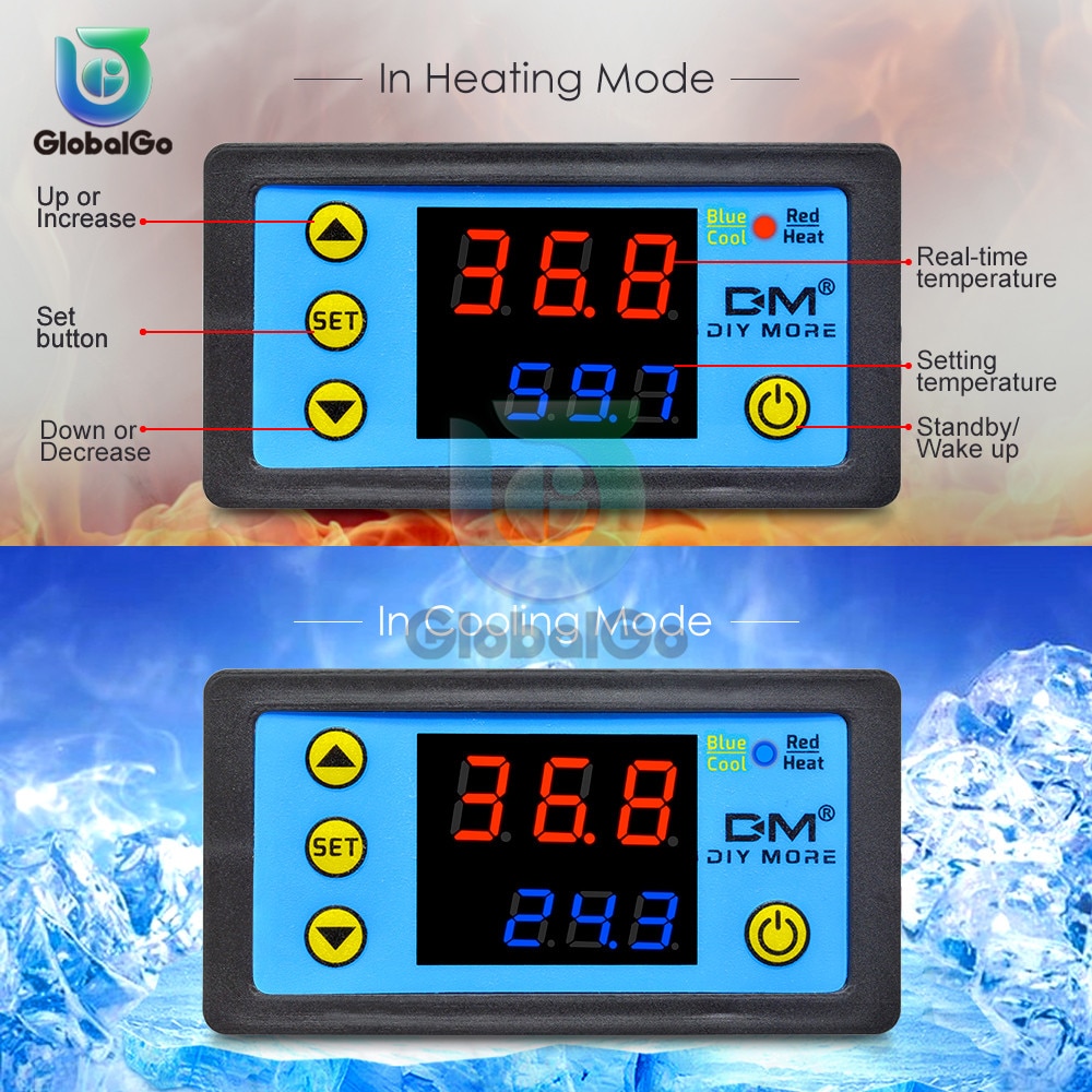 Koeling Temperatuur Controller Dixell Vervanging - Met Dubbele Sonde En Montagebeugels