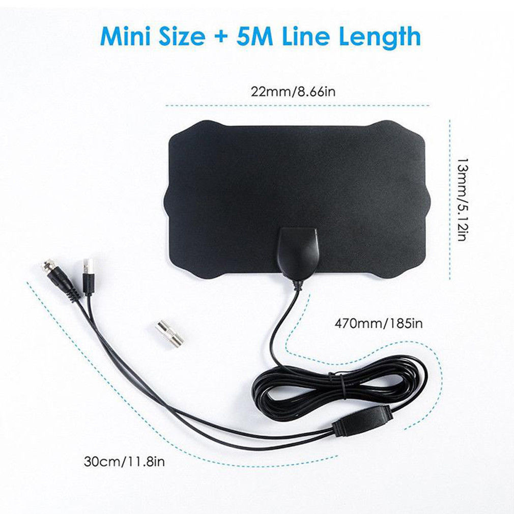 200 Mile Range Indoor Antenna TV Digital HD Skywire Digital HDTV 1080p Antenna