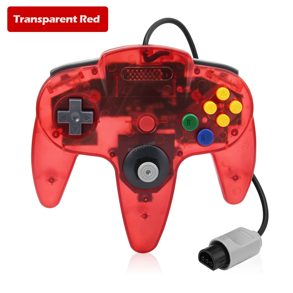 For N64 Controller Classic Wired Remote Control Gamepad Gaming Joystick Retro Video Game System For N64 Console Joypads: Red