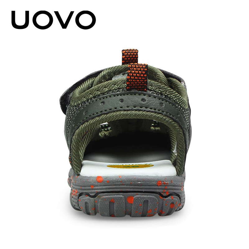 UOVO Summer Children Shoes Boys Sandals Beach Shoes Outdoor Breathable Casual Hook & Loop For Male Child Size 25-33