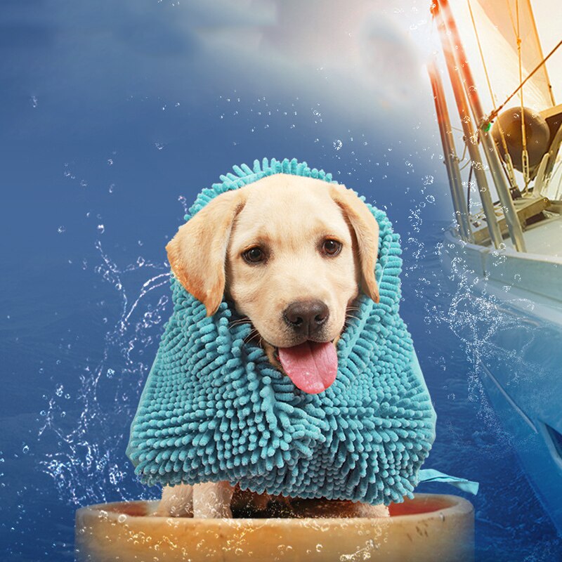 Pet Bath Towel Dog Cat Dry Towls Soft Grooming Massager Absorbent Towel Quick-drying Multipurpose Cleaning Tool Pet Supplies