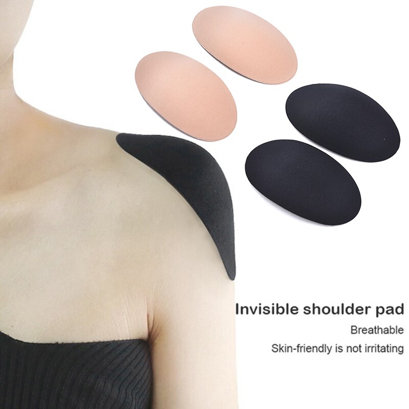 Soft Foam Padded Shoulder Push-up Cushions Reusable Self-Adhesive Non-slip Shoulder Enhancer Clothes Sewing Accessories