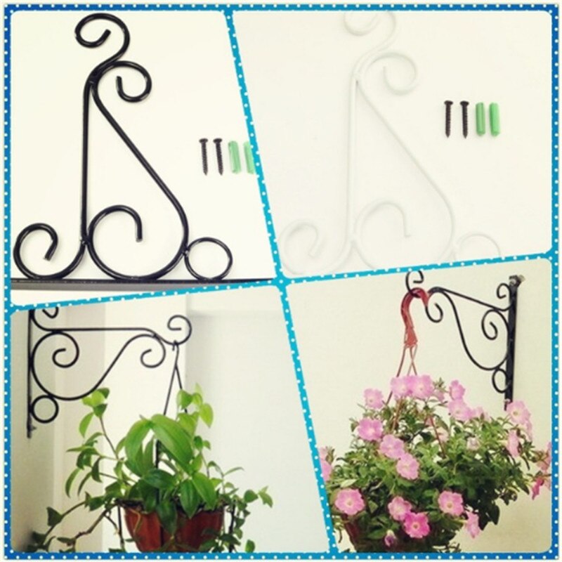 Support de Pot de fleurs en fer, applique murale de jardin, support de Pot de plantes, crochet, décoration de porte de maison