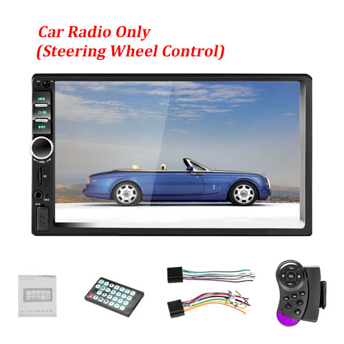 2 Din Autoradio 7 Inch HD Touch Screen Bluetooth Autoradio MP5 Speler USB Audio Stereo Met Achteruitrijcamera subwoofer