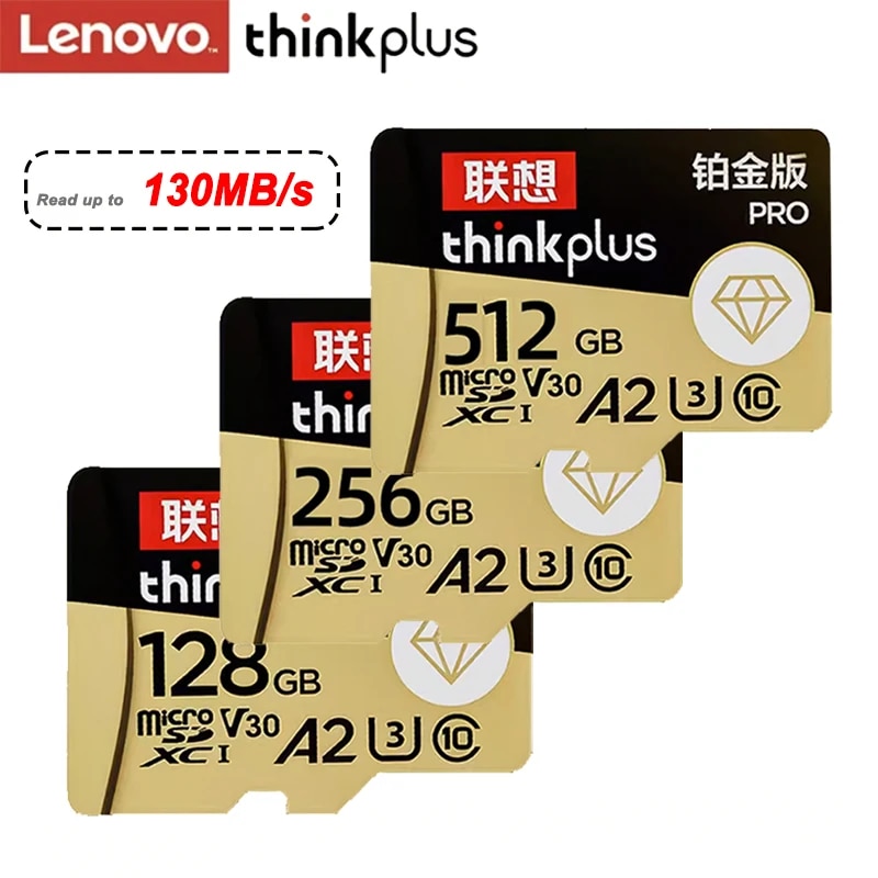 Thinkplus microsd card 32gb 64gb to  zu 130m sd memory card  u3 4k v30 a2 tf card 128gb flash microsd card electronics product pc