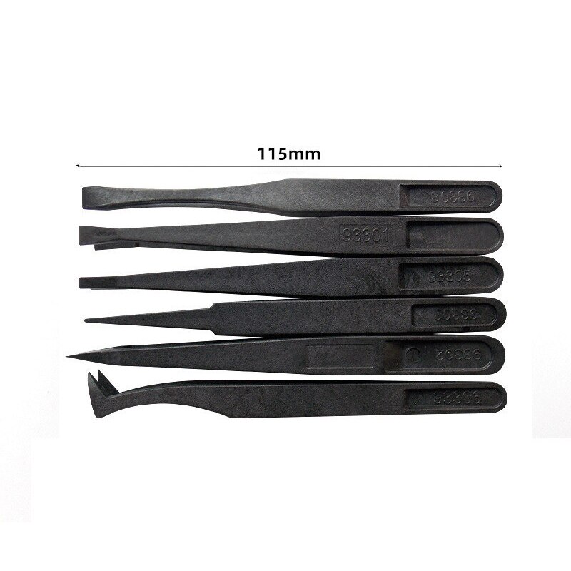 FIXFANS 6Pcs Black Precision Plastic Tweezers Kit ... – Grandado