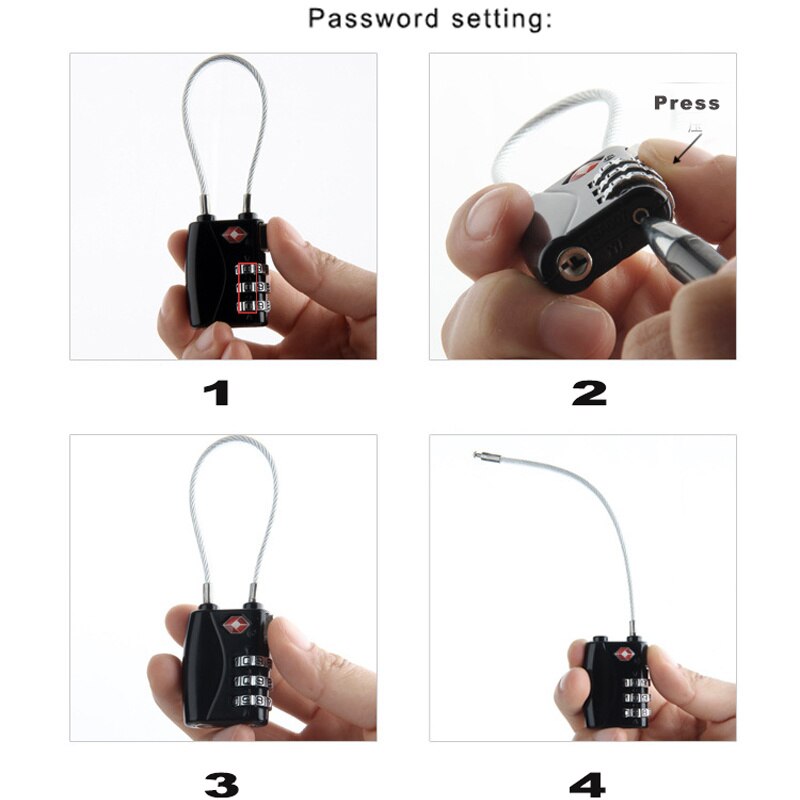 Pièces de bicyclette de combinaison de serrure de protection de vélo de TANDT Mini fil extensible câble antivol Code de sécurité câble de verrouillage mot de passe bagage
